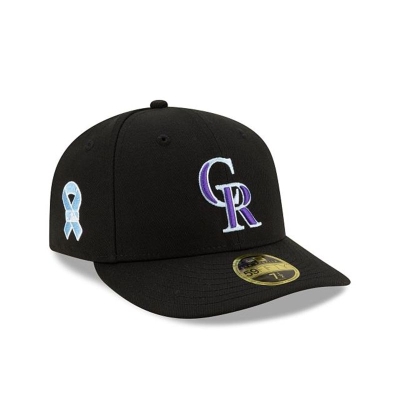 Colorado Rockies Gorra | New Era MLB Father's Day Low Profile 59fifty Fitted Cap Mexico - Negros